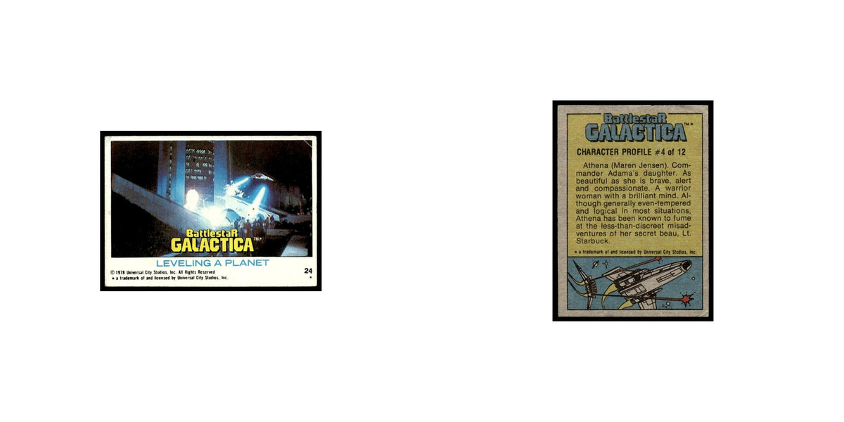 Leveling a Planet 1978 Battlestar Galactica #24 Trading Card Poor