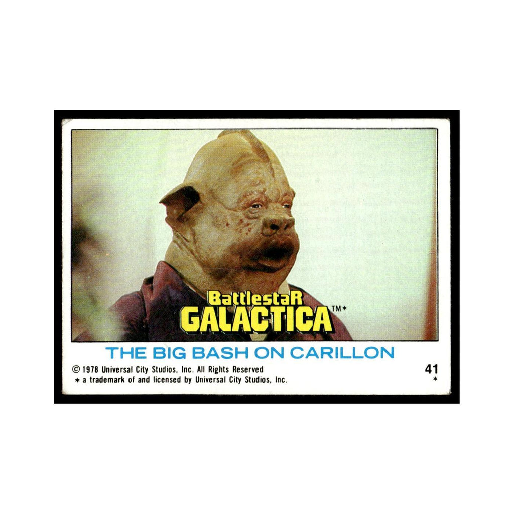 Big Bash on Carillon 1978 Battlestar Galactica #41 Trading Card VG