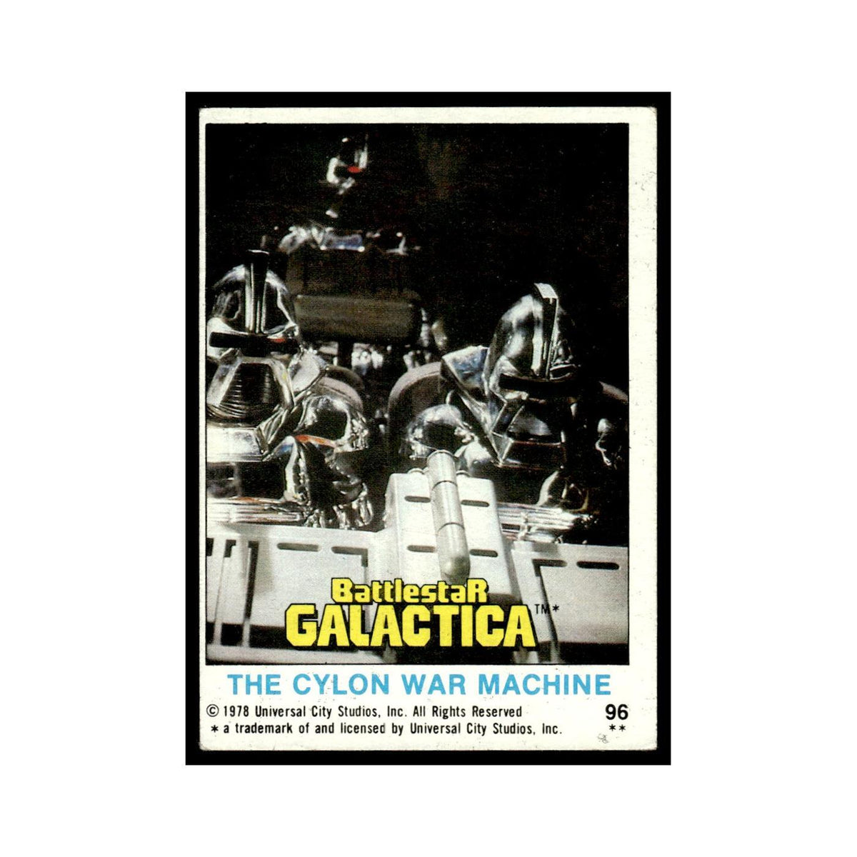 Cylon War Machine 1978 Battlestar Galactica #96 Trading Card VG