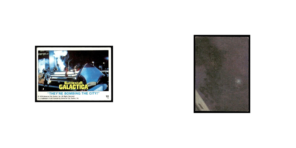 They're Bombing the City 1978 Battlestar Galactica #12 Trading Card VG