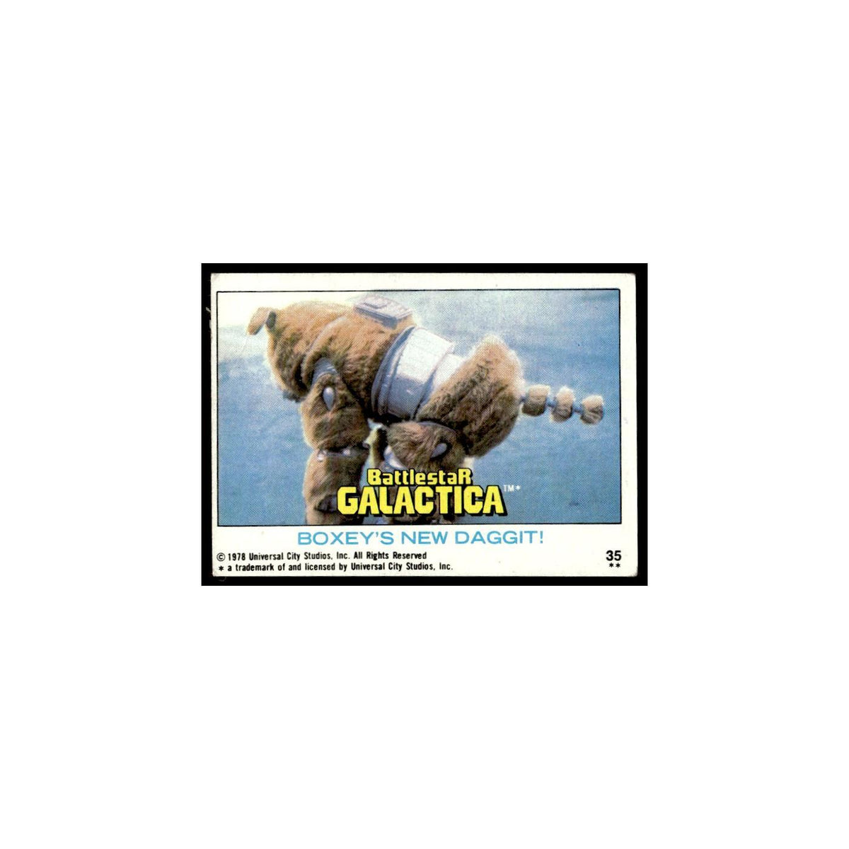 Boxey's New Daggit 1978 Battlestar Galactica #35 Trading Card VG