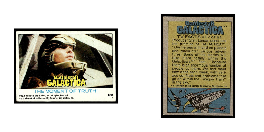 The Moment of Truth 1978 Battlestar Galactica #108 Trading Card VG