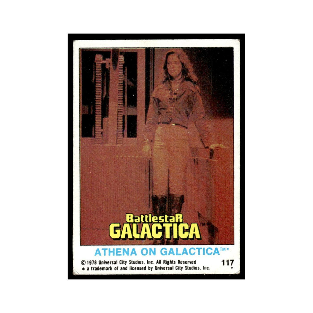 Athena on Galactica 1978 Battlestar Galactica #117 Trading Card VG