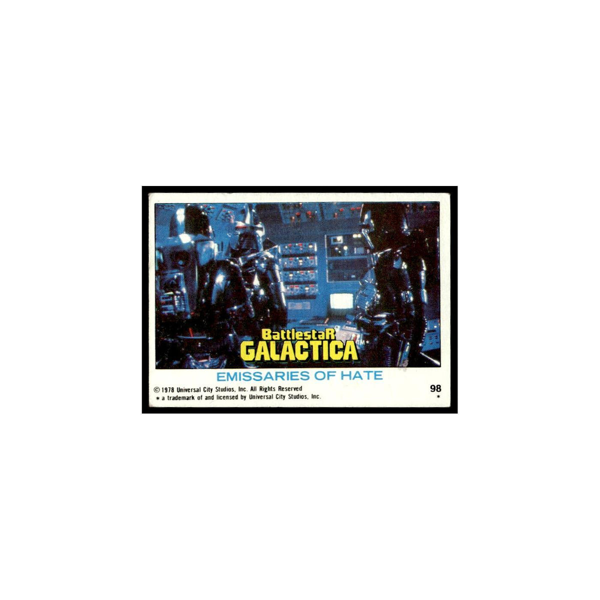 Emissaries of Hate 1978 Battlestar Galactica #98 Trading Card VG