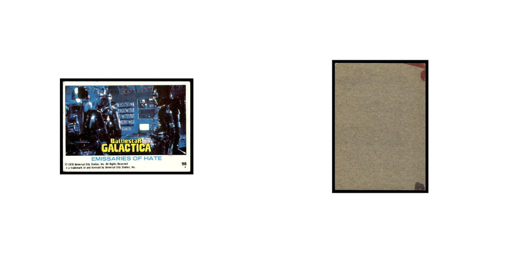 Emissaries of Hate 1978 Battlestar Galactica #98 Trading Card VG