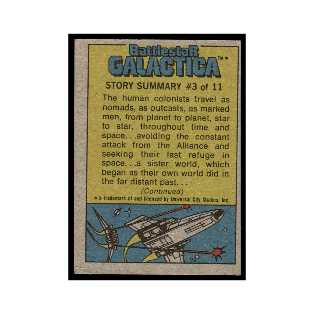 Dirk Benedict is Lt. Starbuck 1978 Battlestar Galactica #2 Trading Card VG