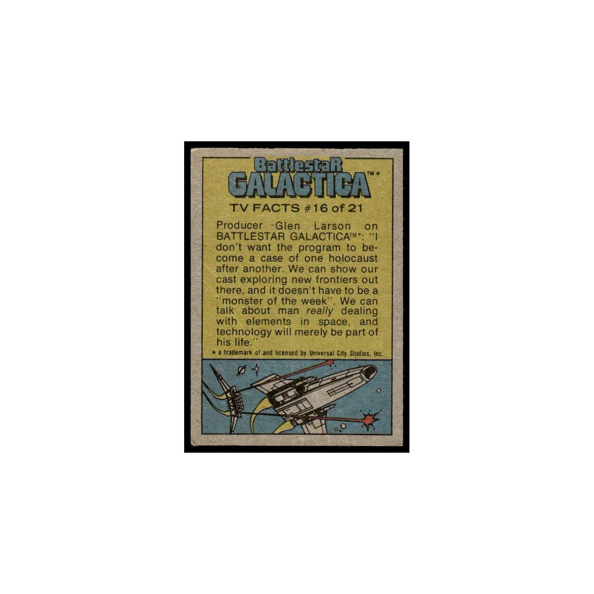 Fate of Traitor Baltar 1978 Battlestar Galactica #22 Trading Card VG