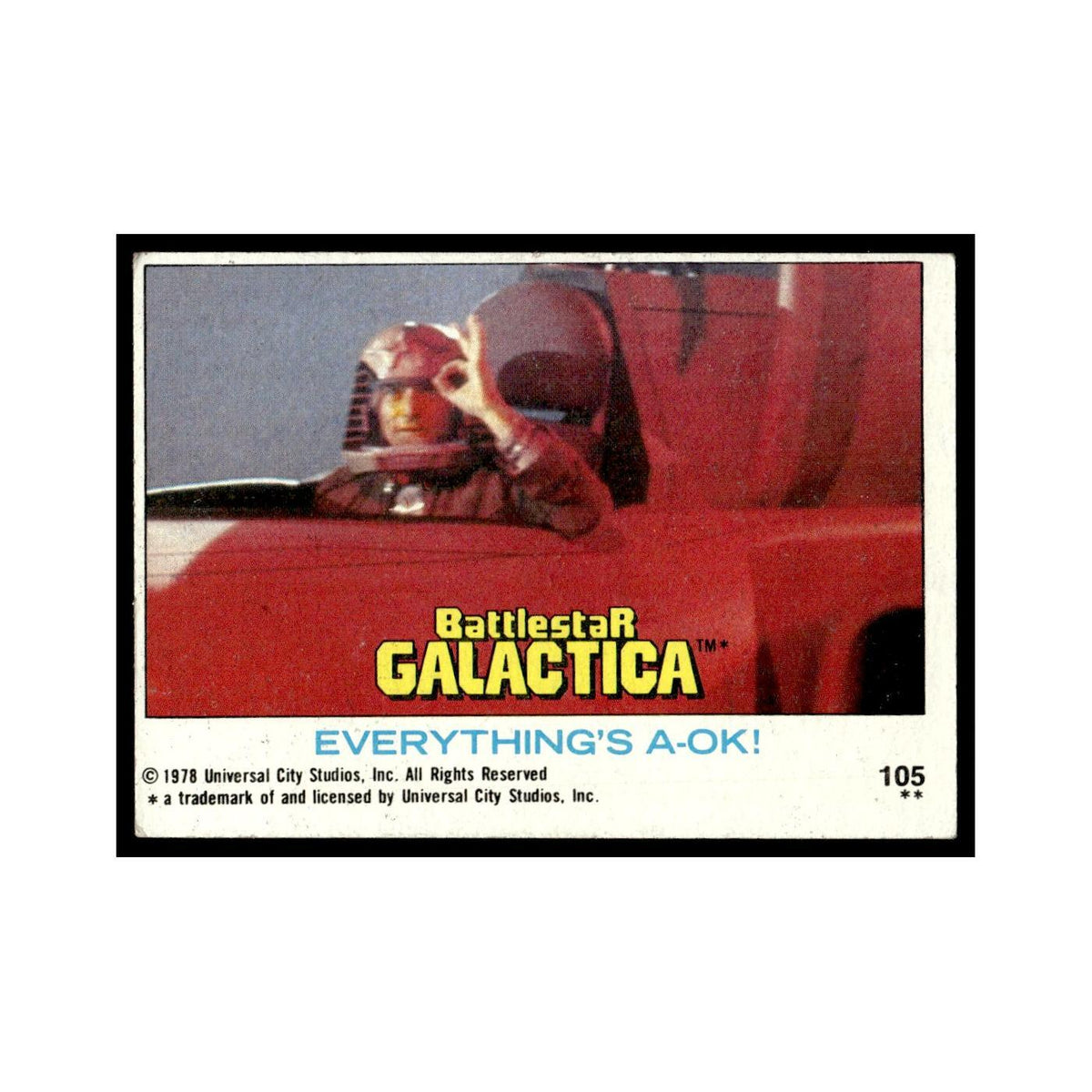 Eberything's A OK 1978 Battlestar Galactica #105 Trading Card VG