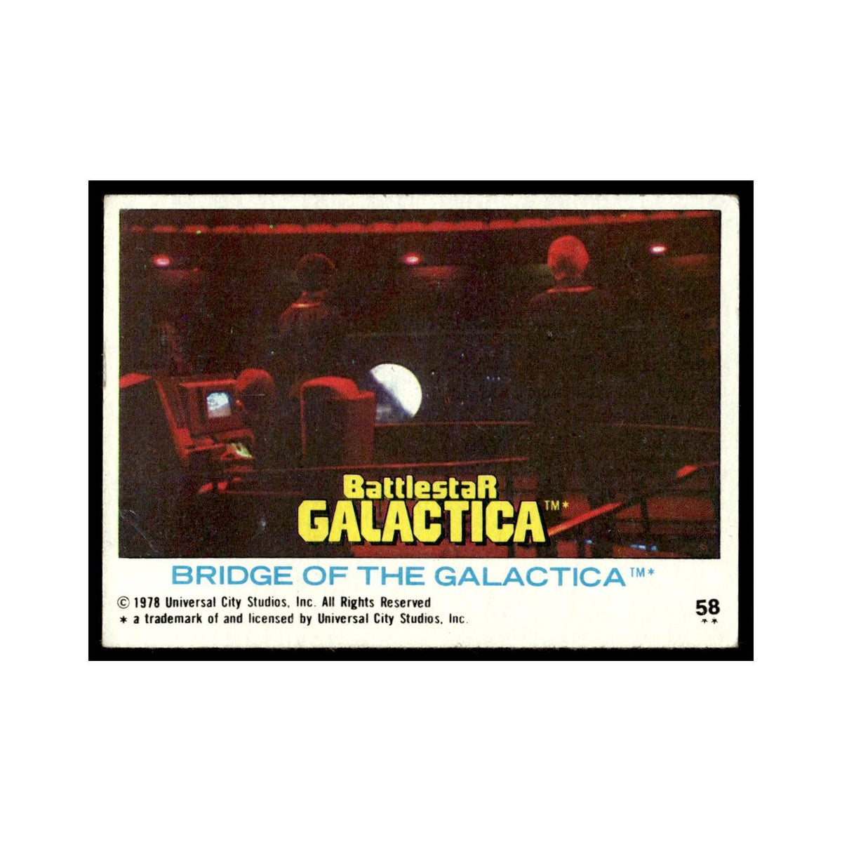 Bridge of the Galactica 1978 Battlestar Galactica #58 Trading Card VG