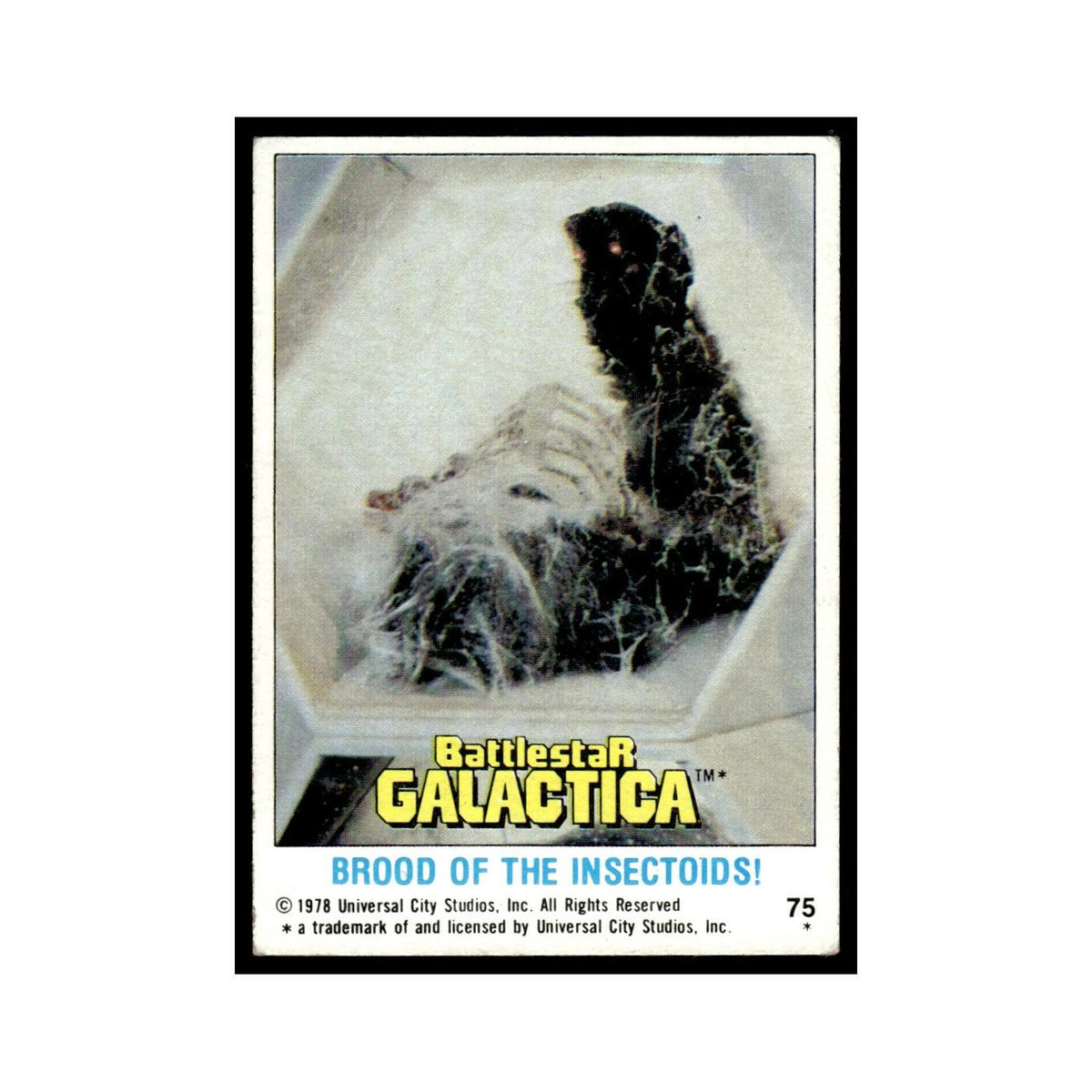 Brood of the Insectoids 1978 Battlestar Galactica #75 Trading Card VG