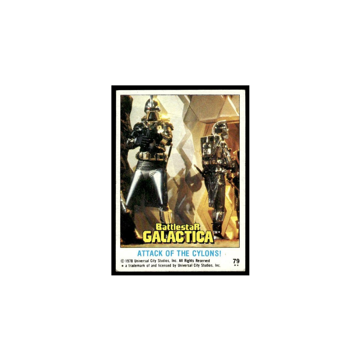 Attack of Cylons 1978 Battlestar Galactica #79 Trading Card VG