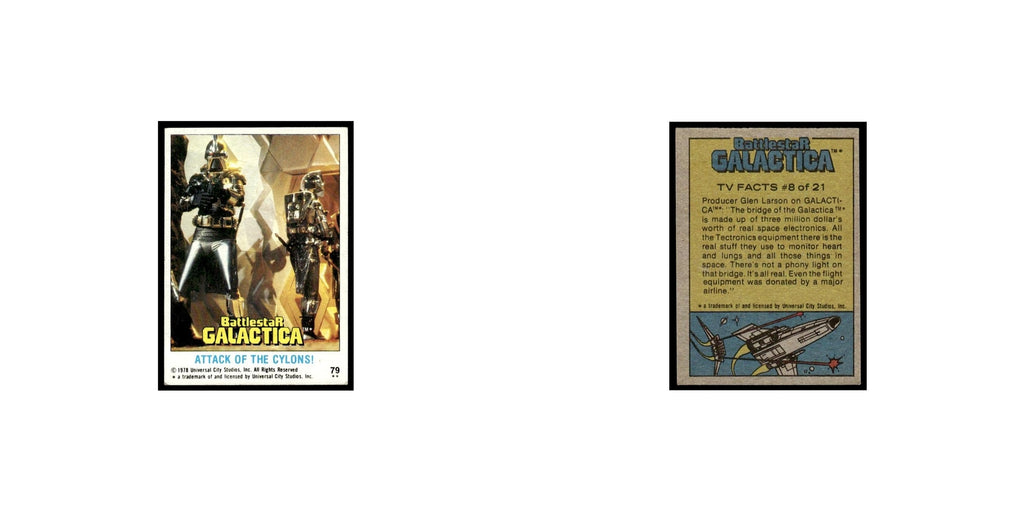 Attack of Cylons 1978 Battlestar Galactica #79 Trading Card VG
