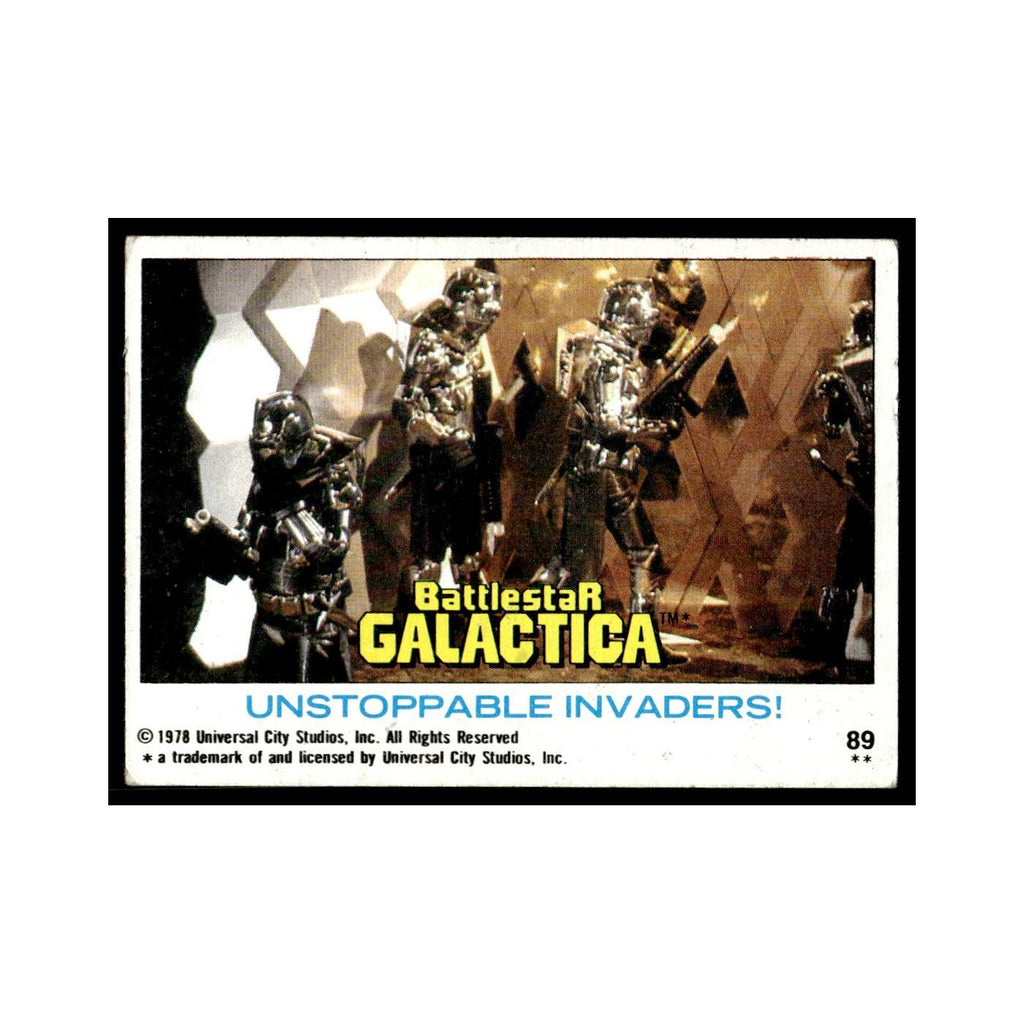 Unstoppable Invaders 1978 Battlestar Galactica #89 Trading Card VG