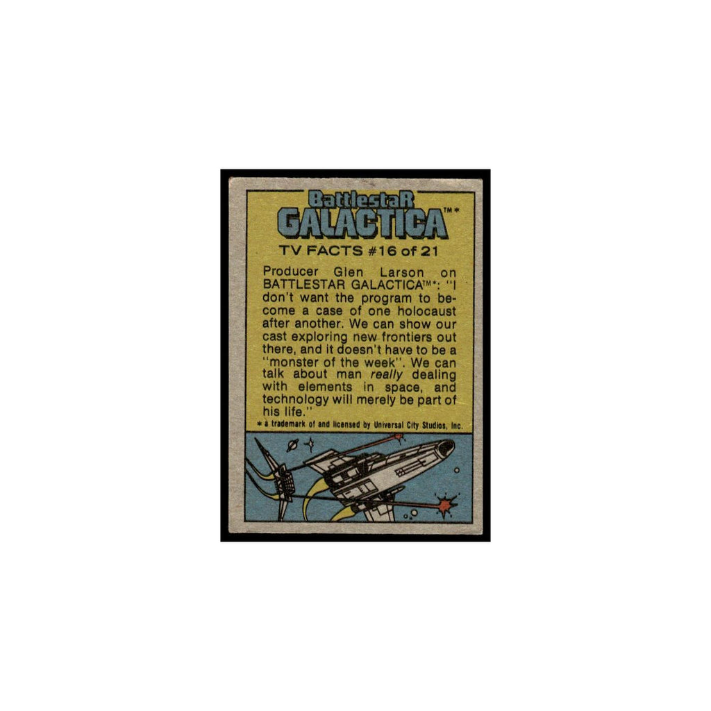 Fate of Traitor Baltar 1978 Battlestar Galactica #22 Trading Card Poor