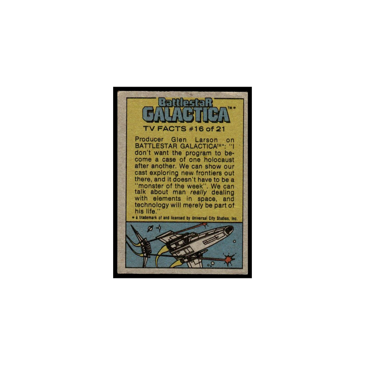 Fate of Traitor Baltar 1978 Battlestar Galactica #22 Trading Card Poor