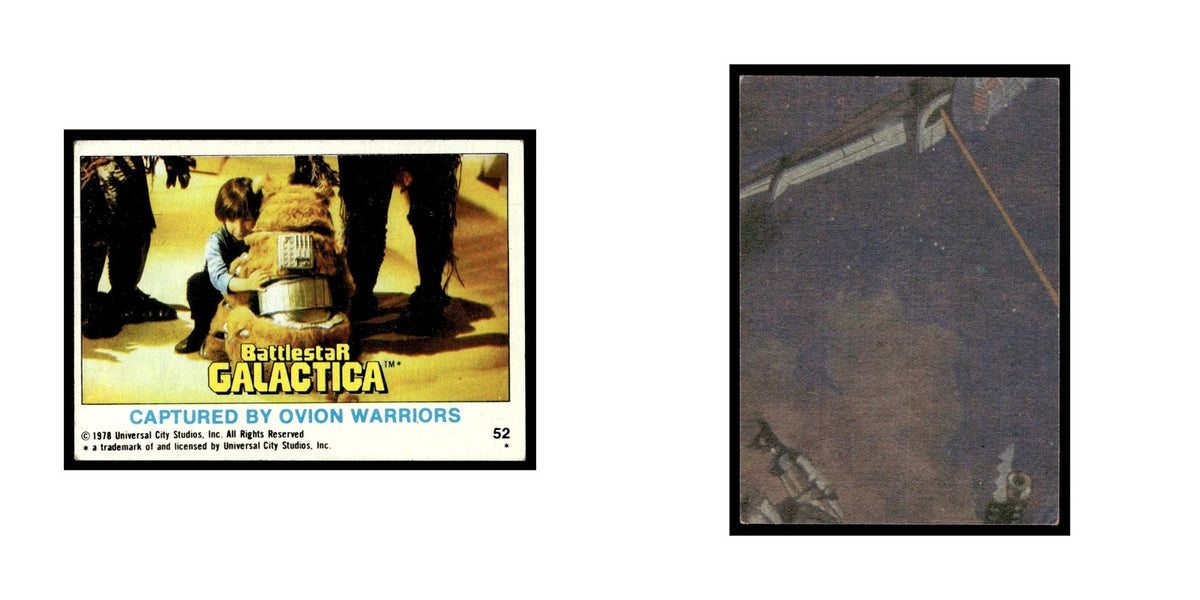 Captured by Ovion Warriors 1978 Battlestar Galactica #52 Trading Card VG