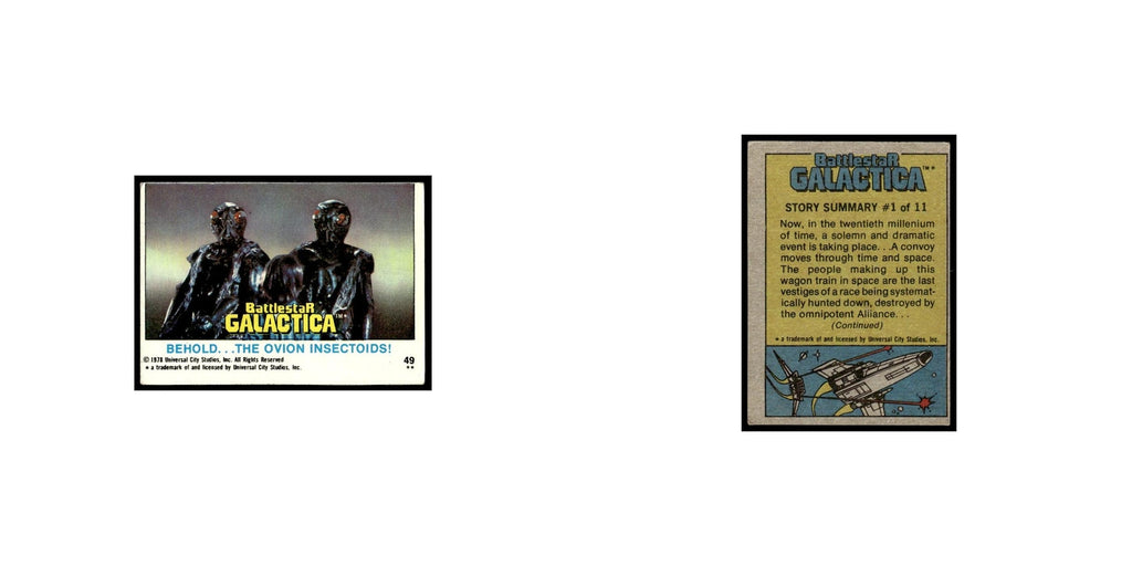 Behold The Ovion Insectoids 1978 Battlestar Galactica #49 Trading Card VG