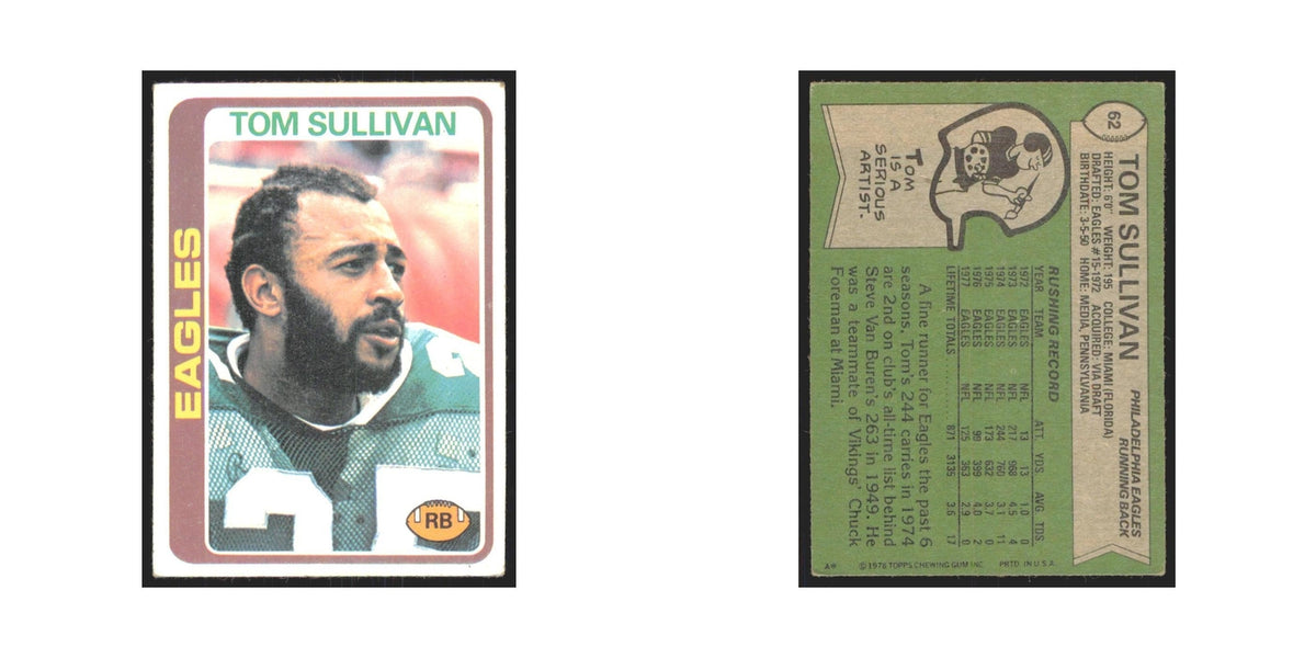 Tom Sullivan 1978 Topps #62 Football Cards Football Card EX