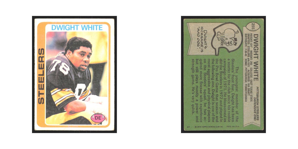 Dwight White 1978 Topps #255 Football Cards Football Card EX