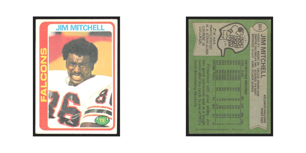 Jim Mitchell 1978 Topps #263 Football Cards Football Card EX