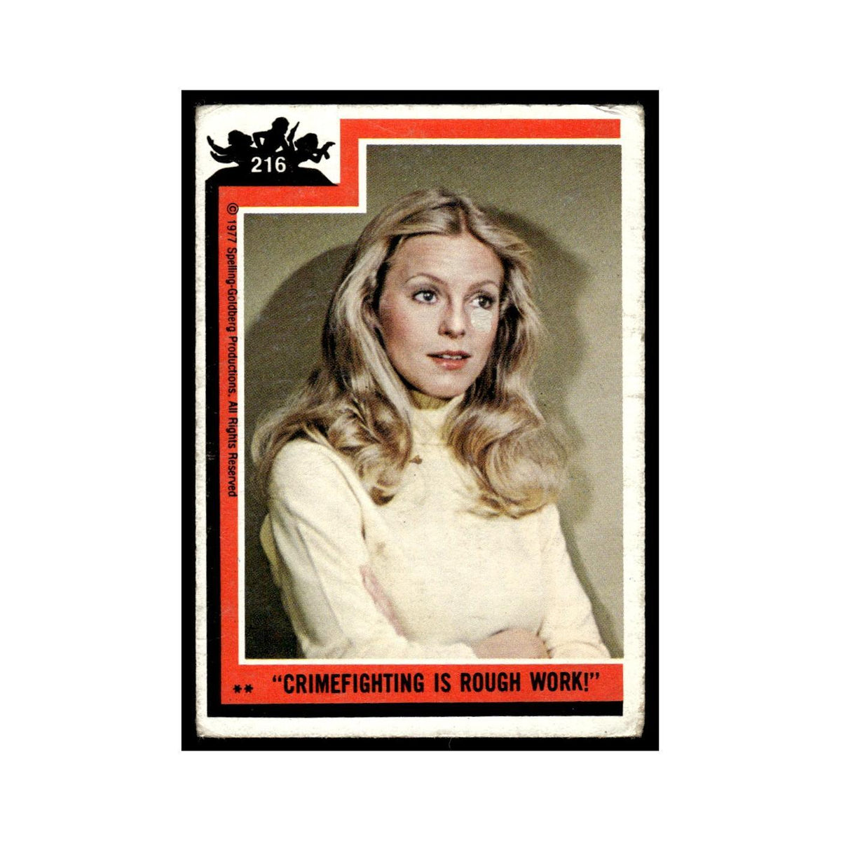 Crimefighting is Rough Work 1977 Charlies Angels #216 Trading Card VG
