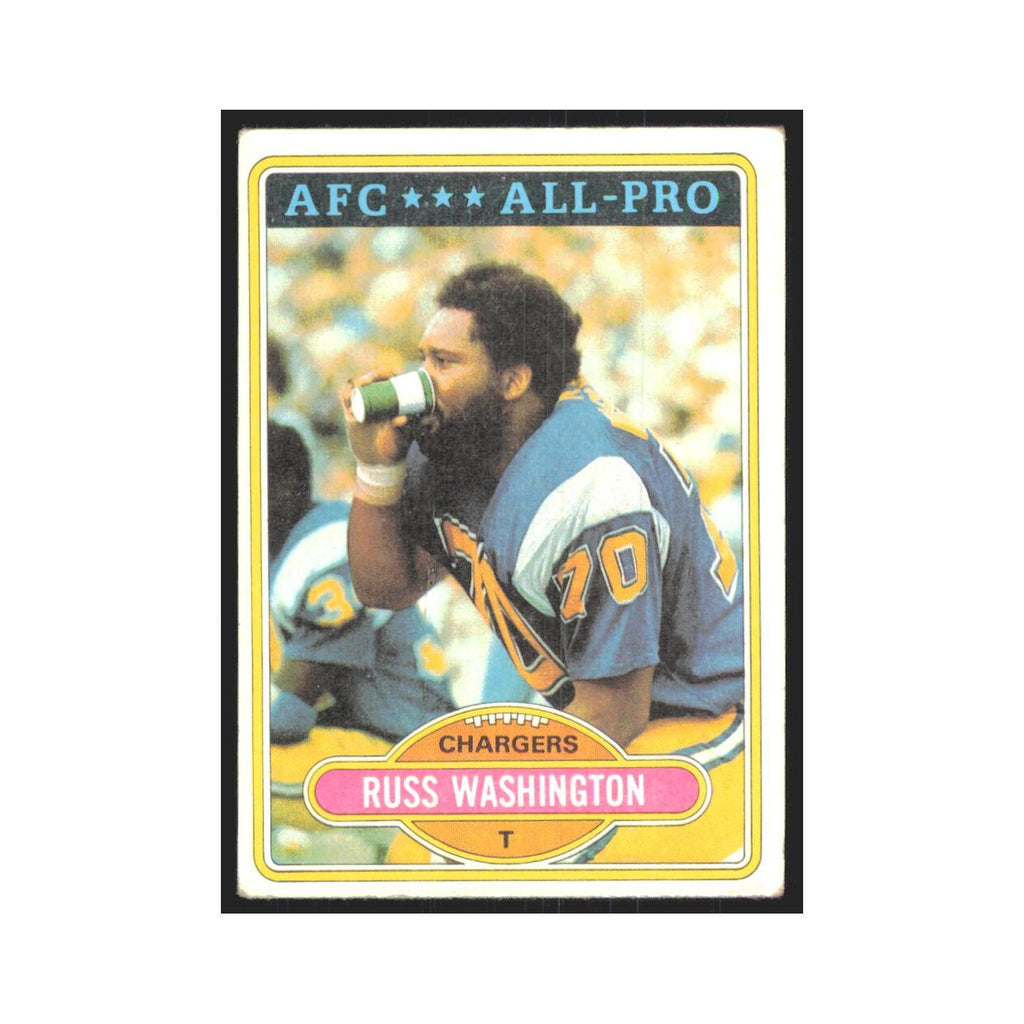 Russ Washington 1980 Topps #305 Football Cards Football Card EX
