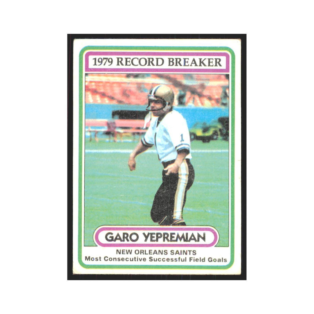 Garo Yepremian 1980 Topps #6 Football Cards Football Card EX