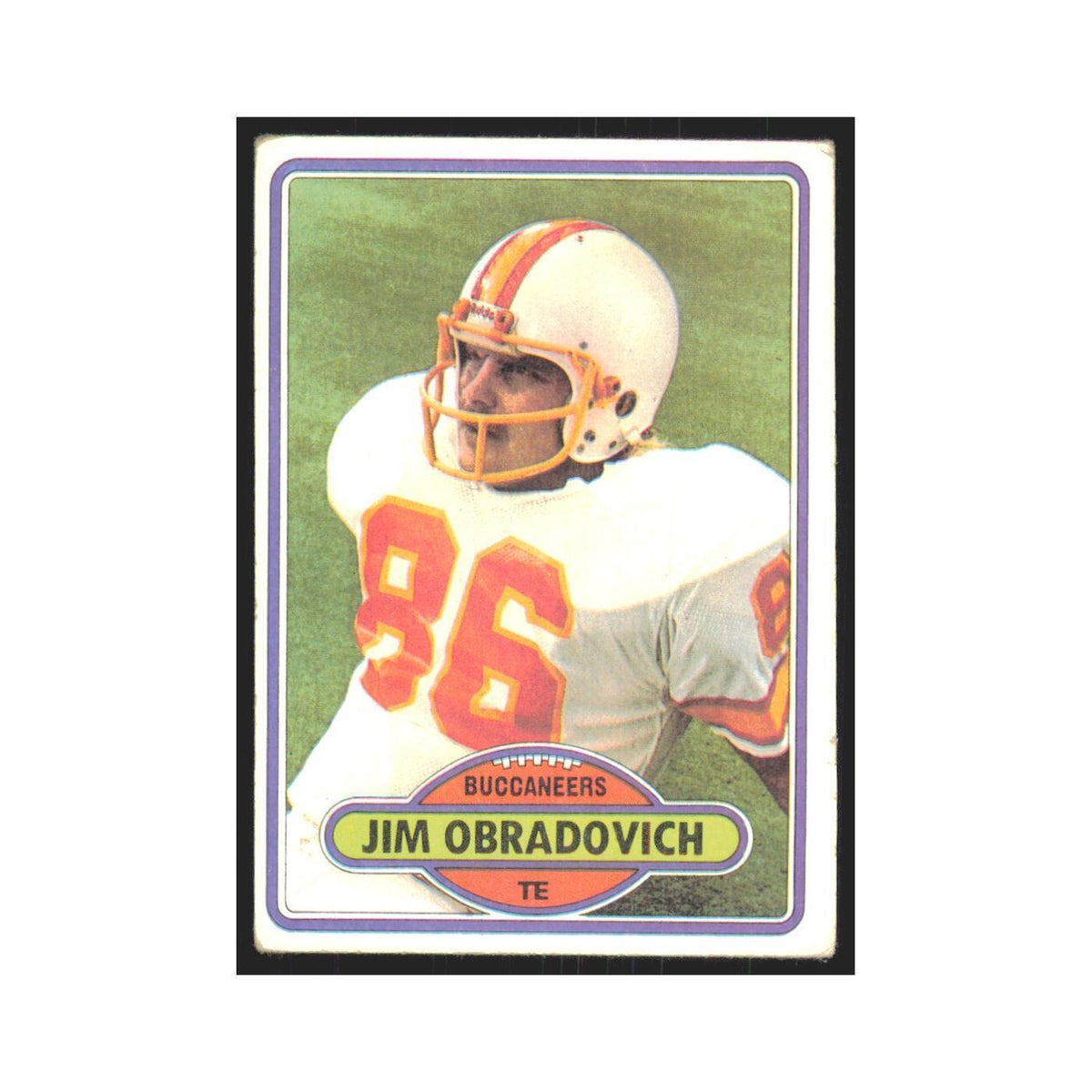 Jim O'Bradovich 1980 Topps #437 Football Cards Football Card EX