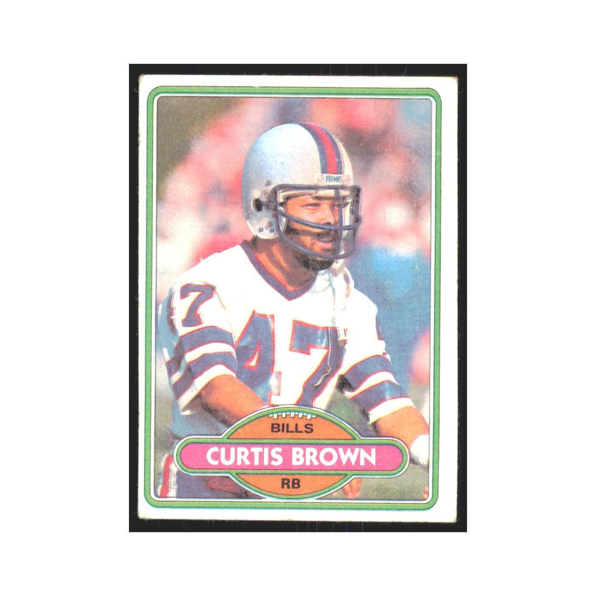 Curtis Brown 1980 Topps #443 Football Cards Football Card EX