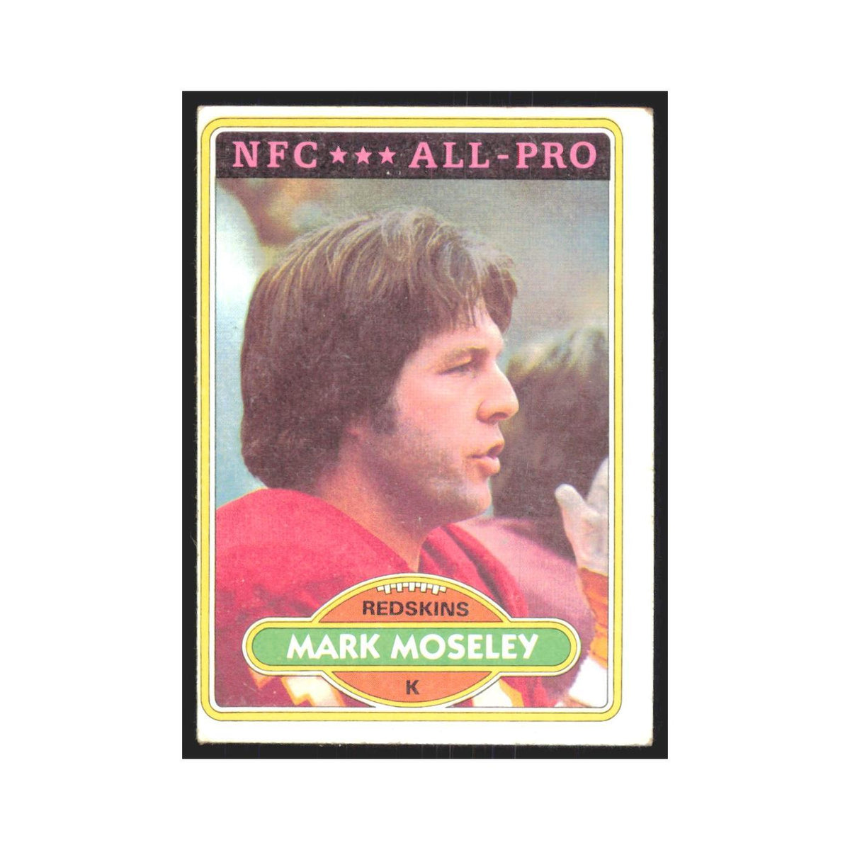 Mark Moseley 1980 Topps #320 Football Cards Football Card EX