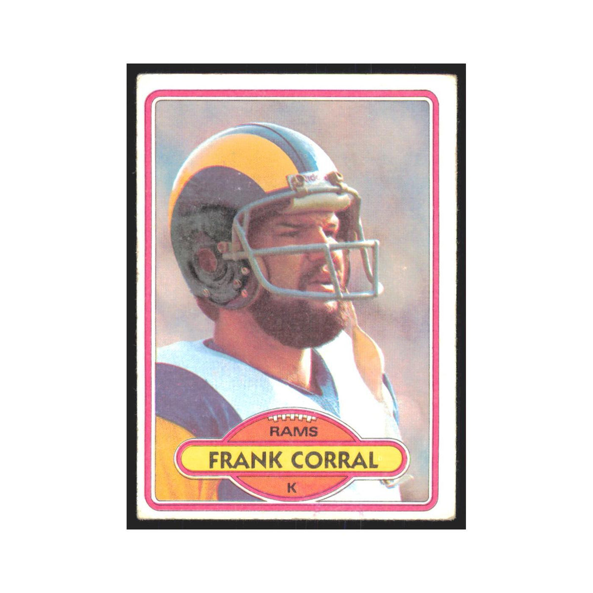 Frank Corral 1980 Topps #465 Football Cards Football Card EX