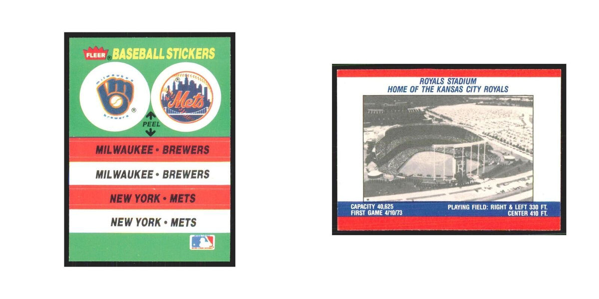 Royals Stadium 1988 Fleer Baseball MVP's #nan Brewers/Mets Baseball Card NM