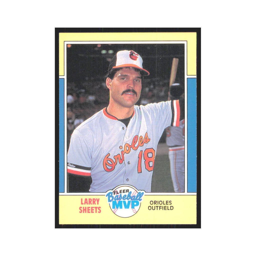 Larry Sheets 1988 Fleer Baseball MVP's #34.0 Baltimore Orioles Baseball Card NM