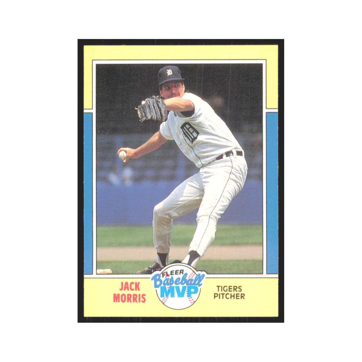 Jack Morris 1988 Fleer Baseball MVP's #24.0 Detroit Tigers Baseball Card NM