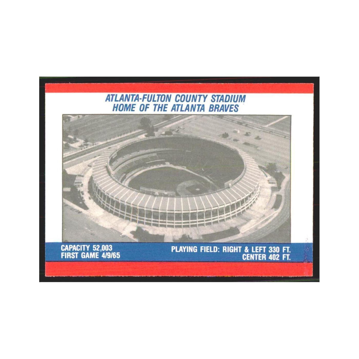 Atlanta Fulto County Stadium 1988 Fleer Baseball MVP's #nan Braves NM