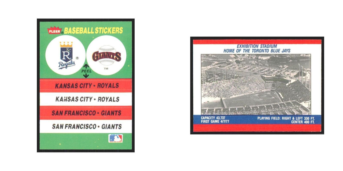 Exhibition Stadium 1988 Fleer Baseball MVP's #nan Royals/Giants Baseball Card NM