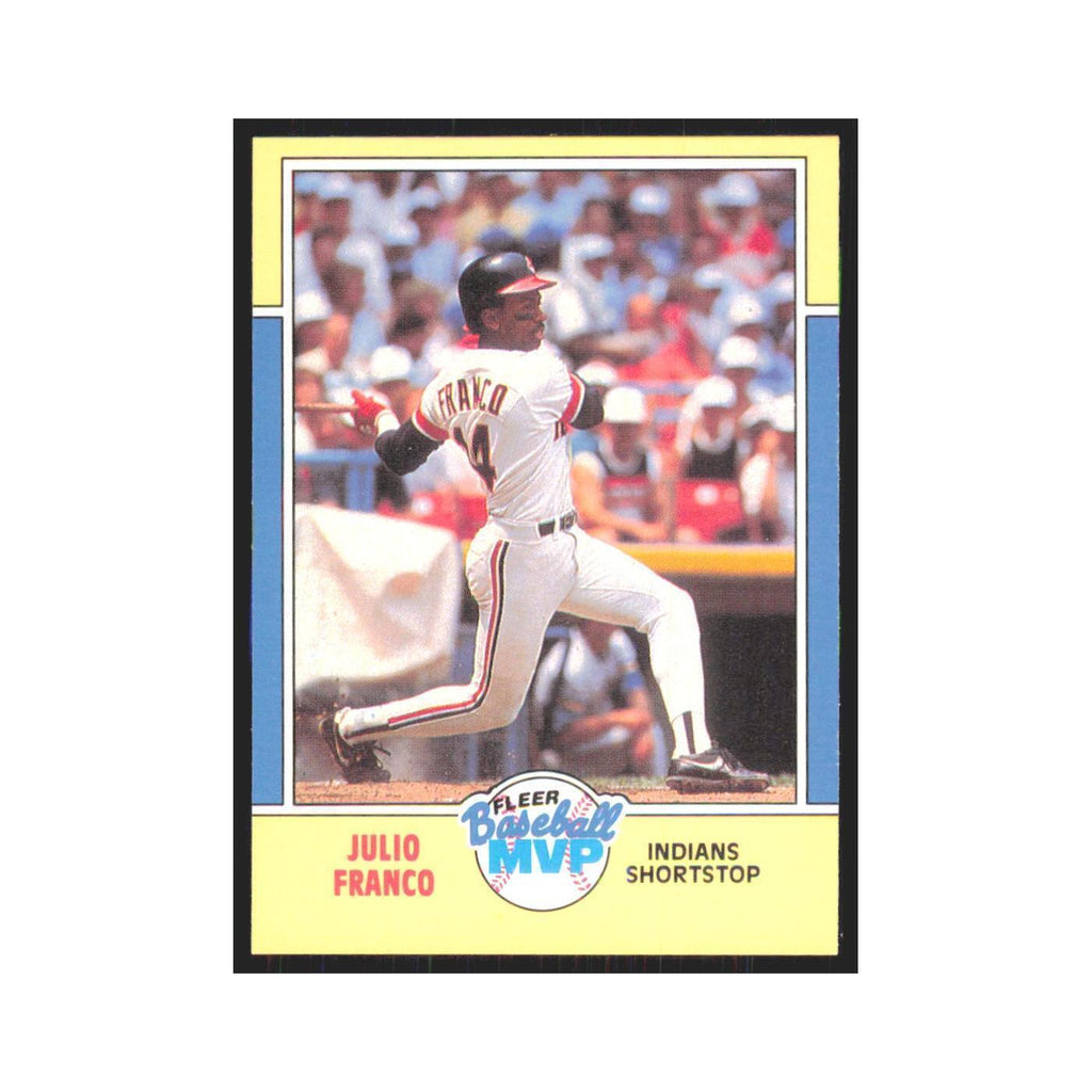 Julio Franco 1988 Fleer Baseball MVP's #15.0 Cleveland Indians Baseball Card NM