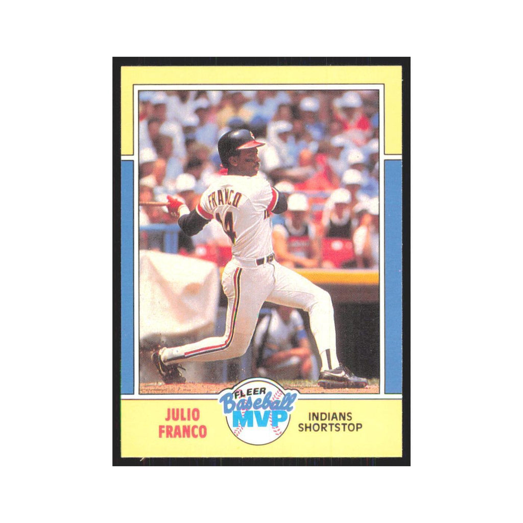 Julio Franco 1988 Fleer Baseball MVP's #15.0 Cleveland Indians Baseball Card NM