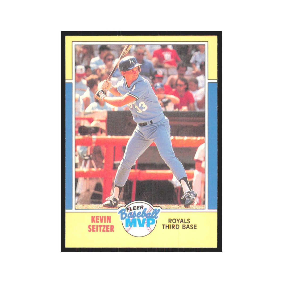 Kevin Seitzer 1988 Fleer Baseball MVP's #33.0 Kansas City Royals NM