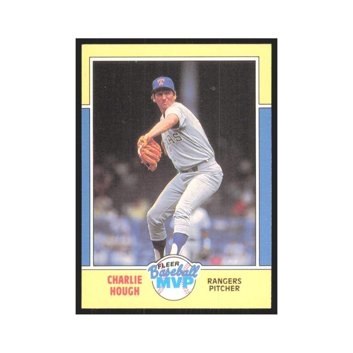 Charlie Hough 1988 Fleer Baseball MVP's #19.0 Texas Rangers Baseball Card NM