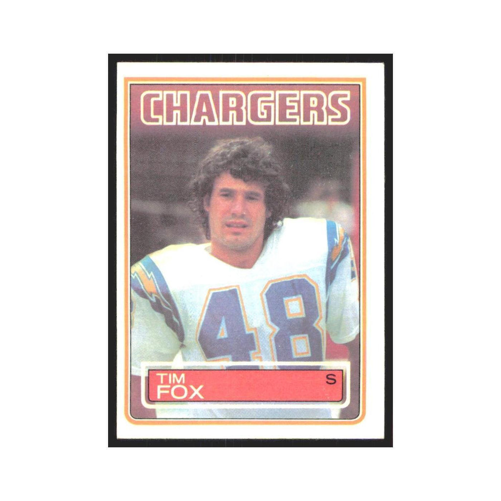Tim Fox 1983 Topps #375 Chargers Football Card NM