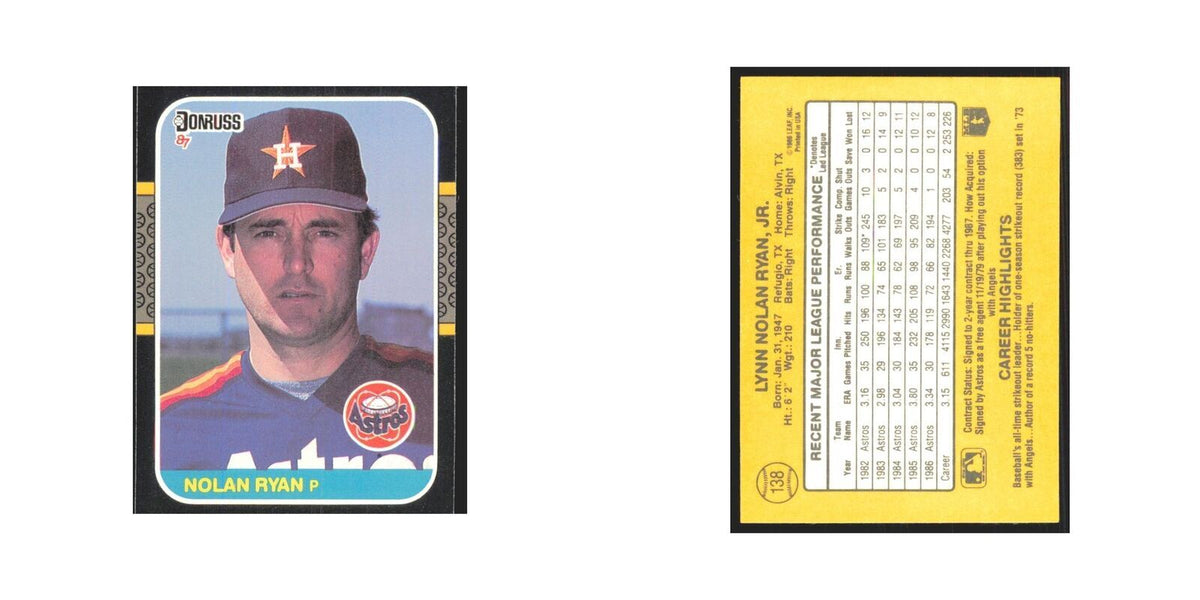 Nolan Ryan 1987 Donruss #138.0 Houston Astros Baseball Card NM