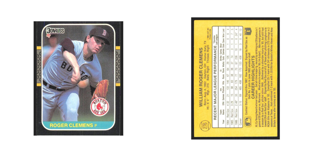 Roger Clemens 1987 Donruss #276.0 Boston Red Sox Baseball Card NM