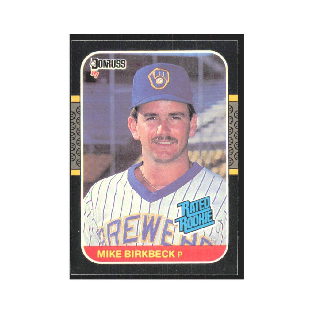 Mike Birkbeck Rookie 1987 Donruss #33.0 Milwaukee Brewers Baseball Card NM
