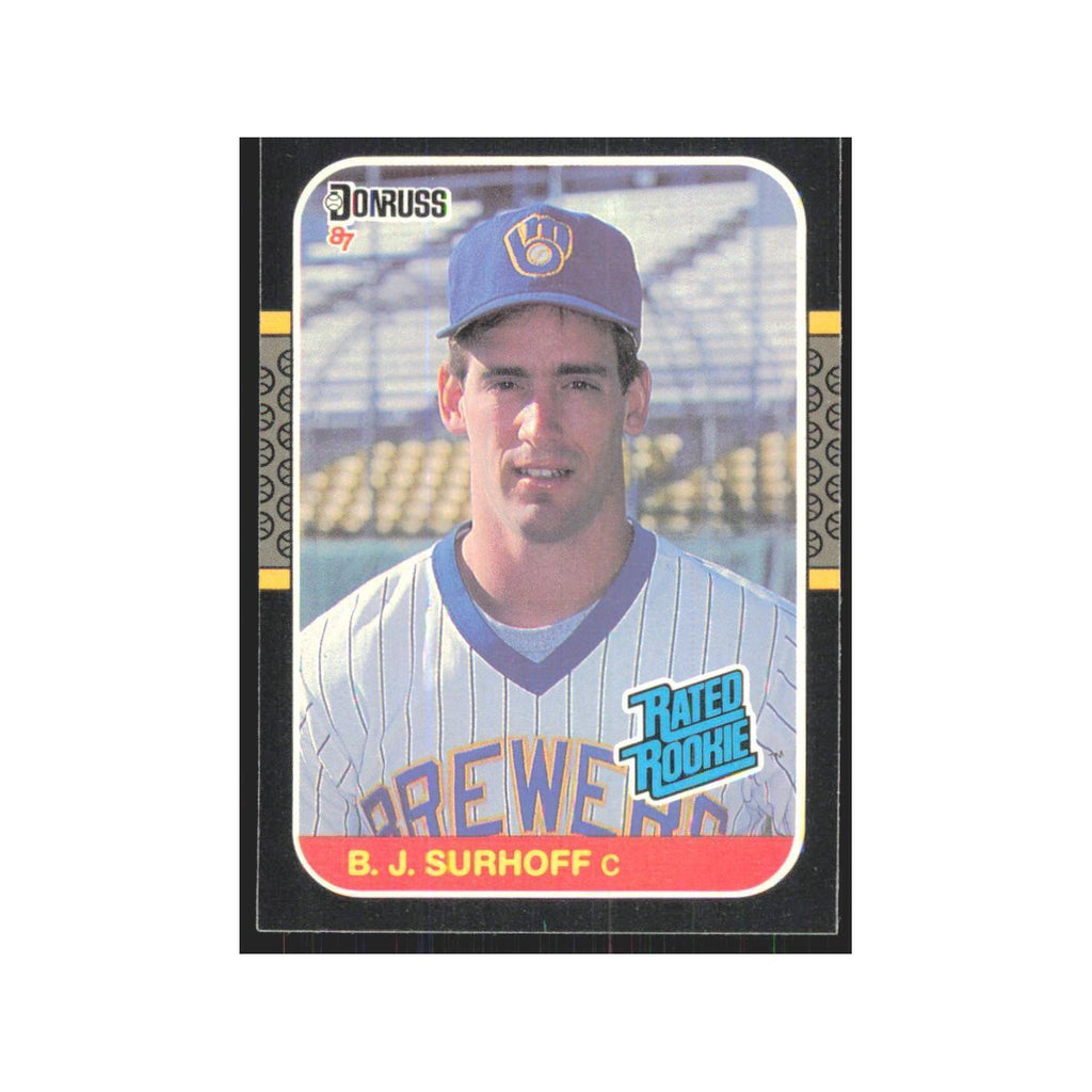 B.J. Surhoff Rookie 1987 Donruss #28.0 Milwaukee Brewers Baseball Card NM