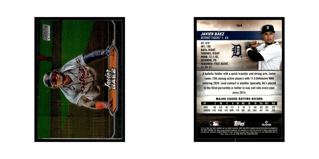 Javier Baez 2024 Topps Stadium Club Chrome #164 Baseball Card NM