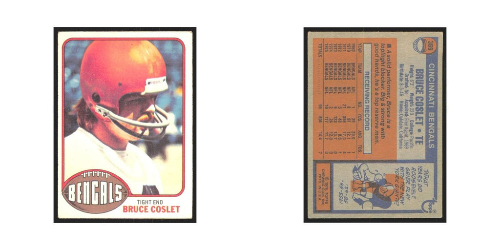 Bruce Coslet 1976 Topps #369 Cincinnati Bengals Football Card EX