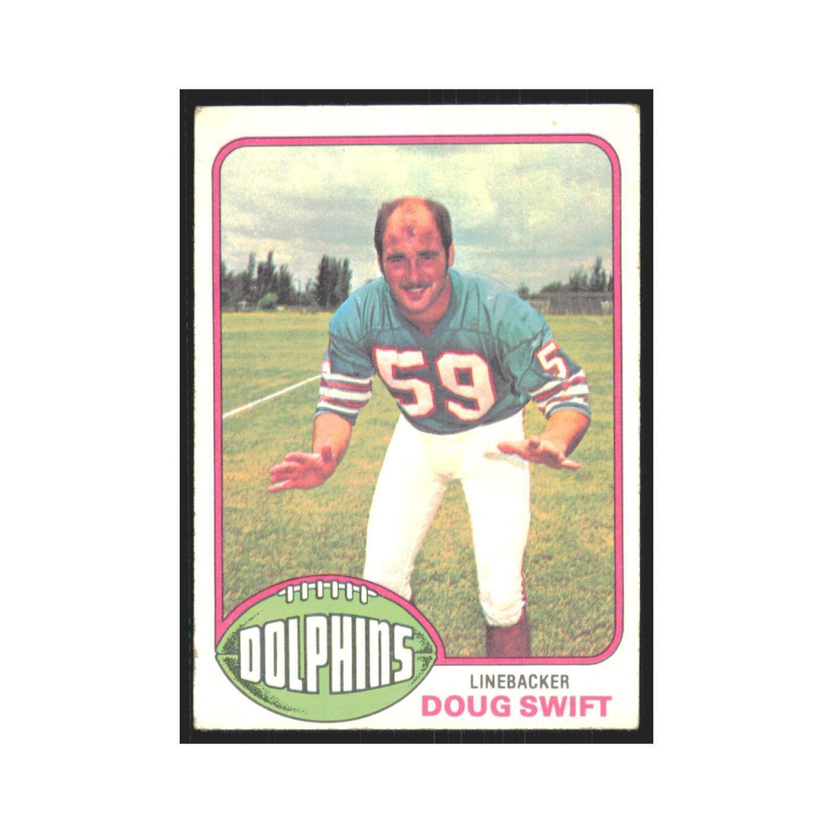Doug Swift 1976 Topps #352 Miami Dolphins Football Card EX