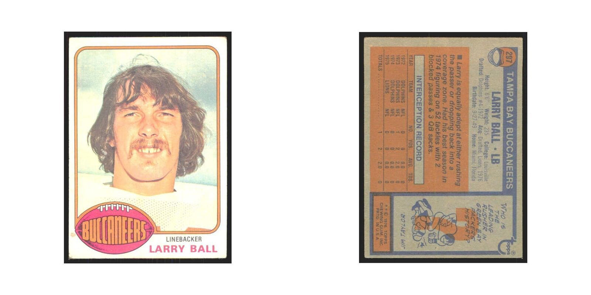 Larry Ball 1976 Topps #297 Tampa Bay Buccaneers Football Card EX