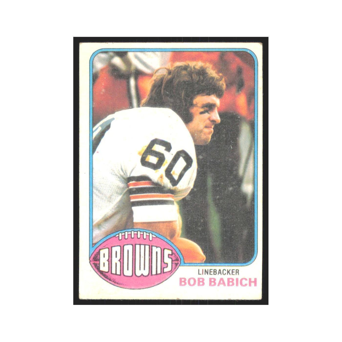 bob Babich 1976 Topps #374 Cleveland Browns Football Card EX